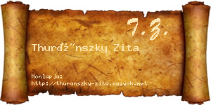 Thuránszky Zita névjegykártya