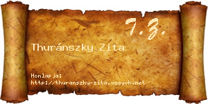Thuránszky Zita névjegykártya