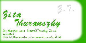 zita thuranszky business card